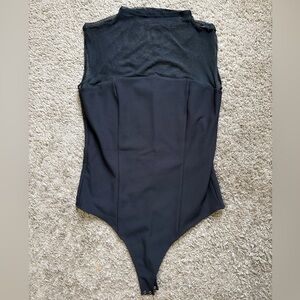 Abercrombie Black Mesh Sleeveless Body Suit Size Large